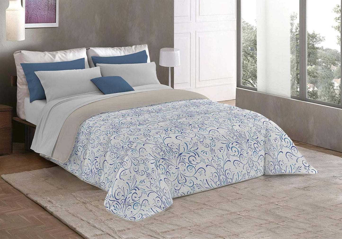 Fantasy T-Fa-Hypnotic-1P Couette d'hiver, Microfibre, Hypnotique, 170X260Cm Couettes et couettes Naty Shop Ornato Tex 260X260 Cm