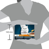 Perle | Porte-sauce | Chat adulte | Boeuf, Poulet, Thon, Saumon | 12x85g | Sachets fraîcheur (l'emballage peut varier)