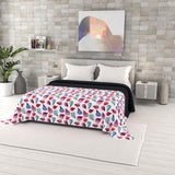 Couette d'été imprimée fantaisie, garnissage polyester, Pétales, 260X270Cm Couettes et quilts Naty Shop Pétales 260X270Cm