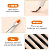 Hanyousheng 20 pièces ensemble de pinces à ongles, 15 pièces pinces à ongles, 5 pièces outils de pointage pour Nail Art pour bricolage Nail Art Design