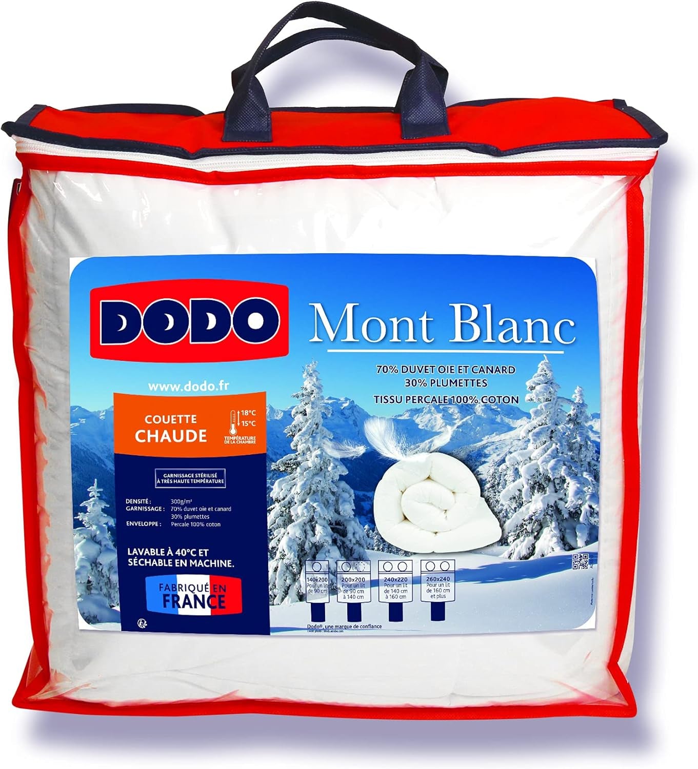 Housse de couette DODO, coton, blanc, 140/200 Couettes et couettes Naty Shop