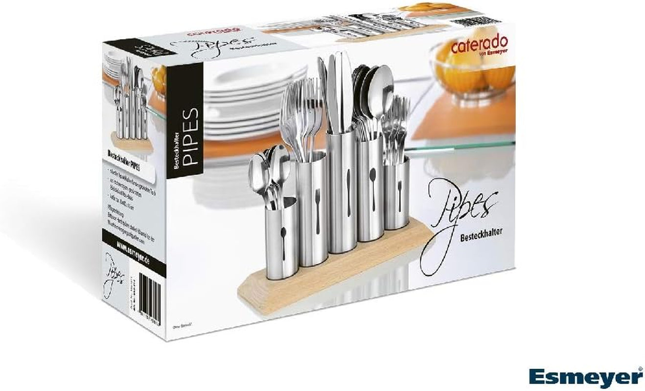 Porte-couverts en acier inoxydable, 1 paquet, argent Naty Shop Kitchen