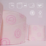 Renova - Papier toilette Skin Care Plus, Décoré, Parfumé - 12 rouleaux (Papier toilette)
