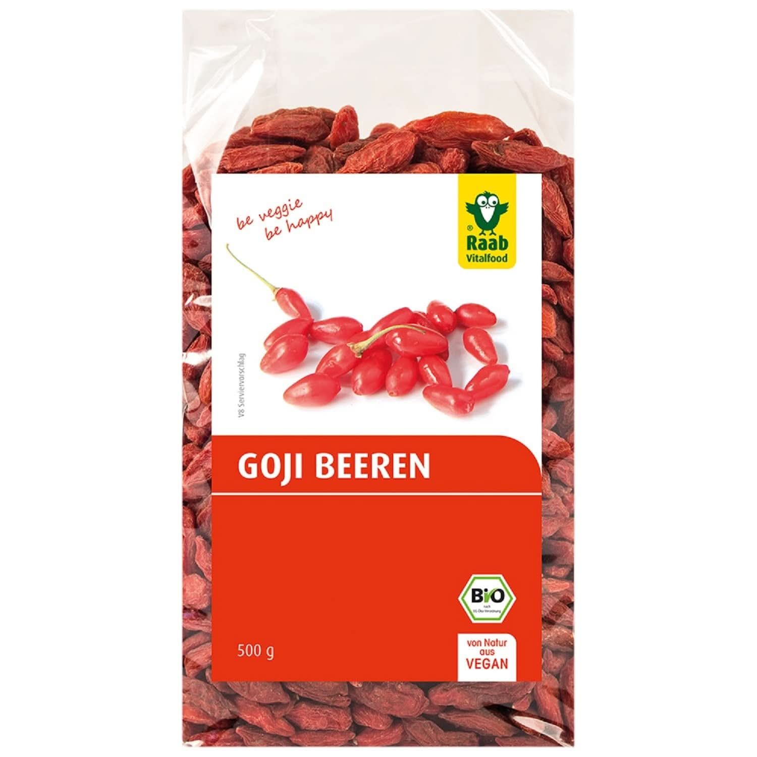 Raab Vitalfood Baies de Goji Bio, qualité premium, 500 grammes Naty Shop produits déshydratés 500 grammes