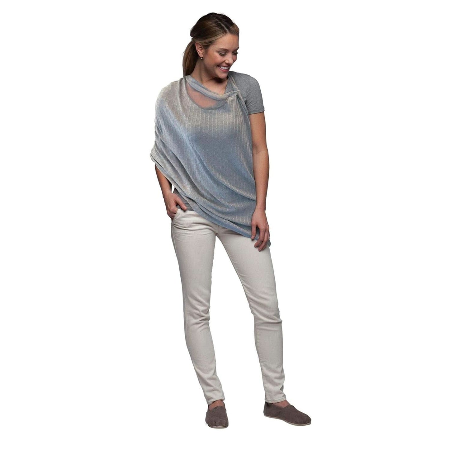 Chicco - Echarpe d'allaitement Boppy Infinity 17 Cm gris Accessoires Alimentation et Allaitement Bebe Naty Shop