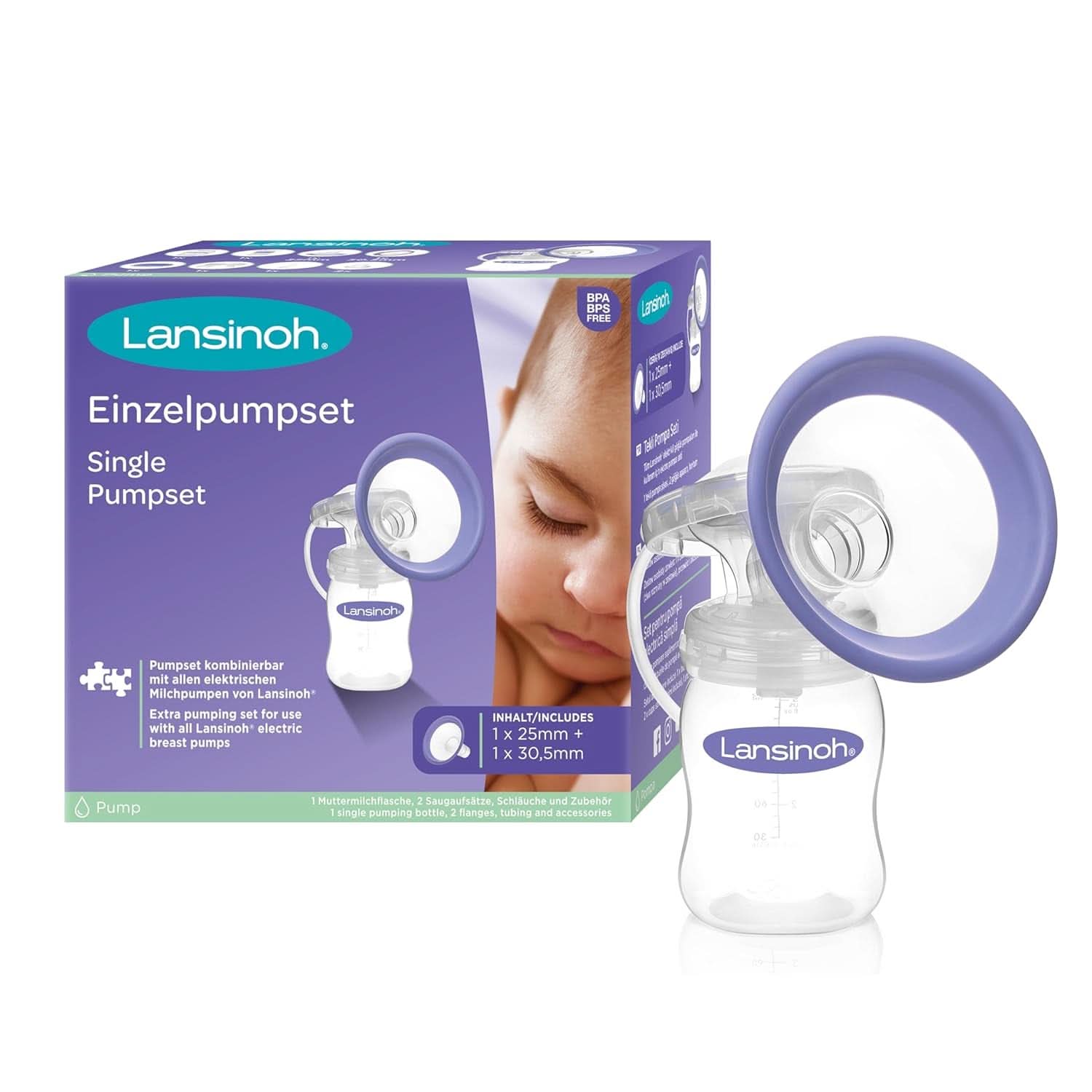 Lansinoh Pump Set - lot de pièces d'entretien / remplacement pour tire-lait électriques Accessoires Alimentation et Allaitement Bebe Naty Shop