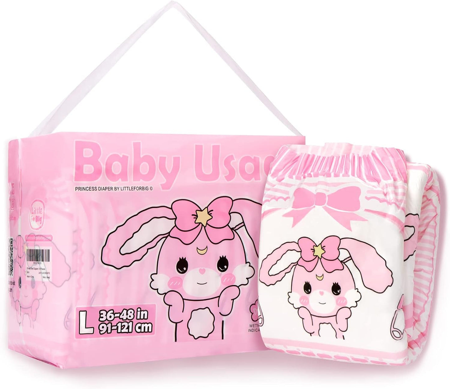 Couches imprimées adultes 5500-5800 ml, 10 pièces - Baby Usagi (XL)