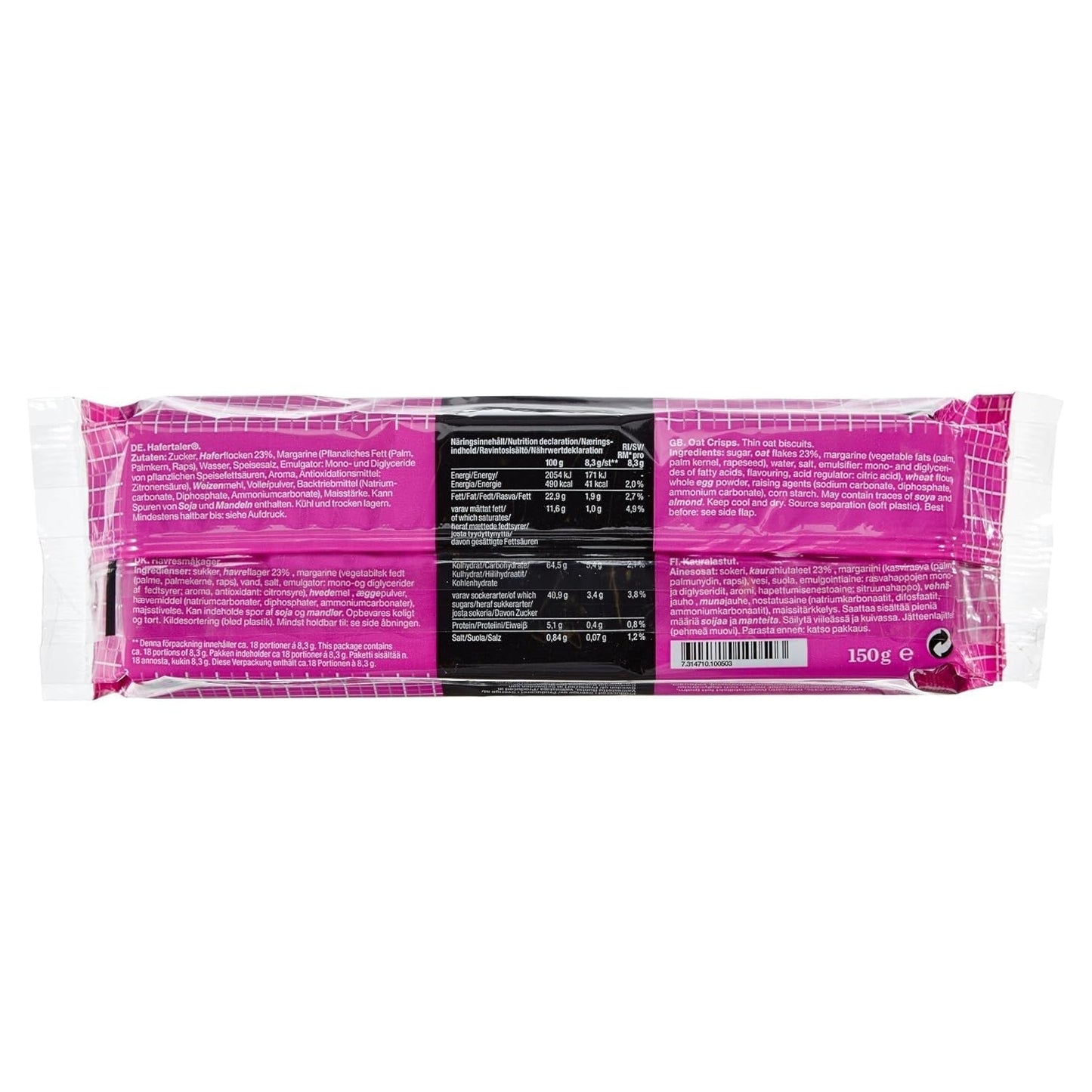 Craquelins suédois à l'avoine Gille, 150 g (1 paquet)