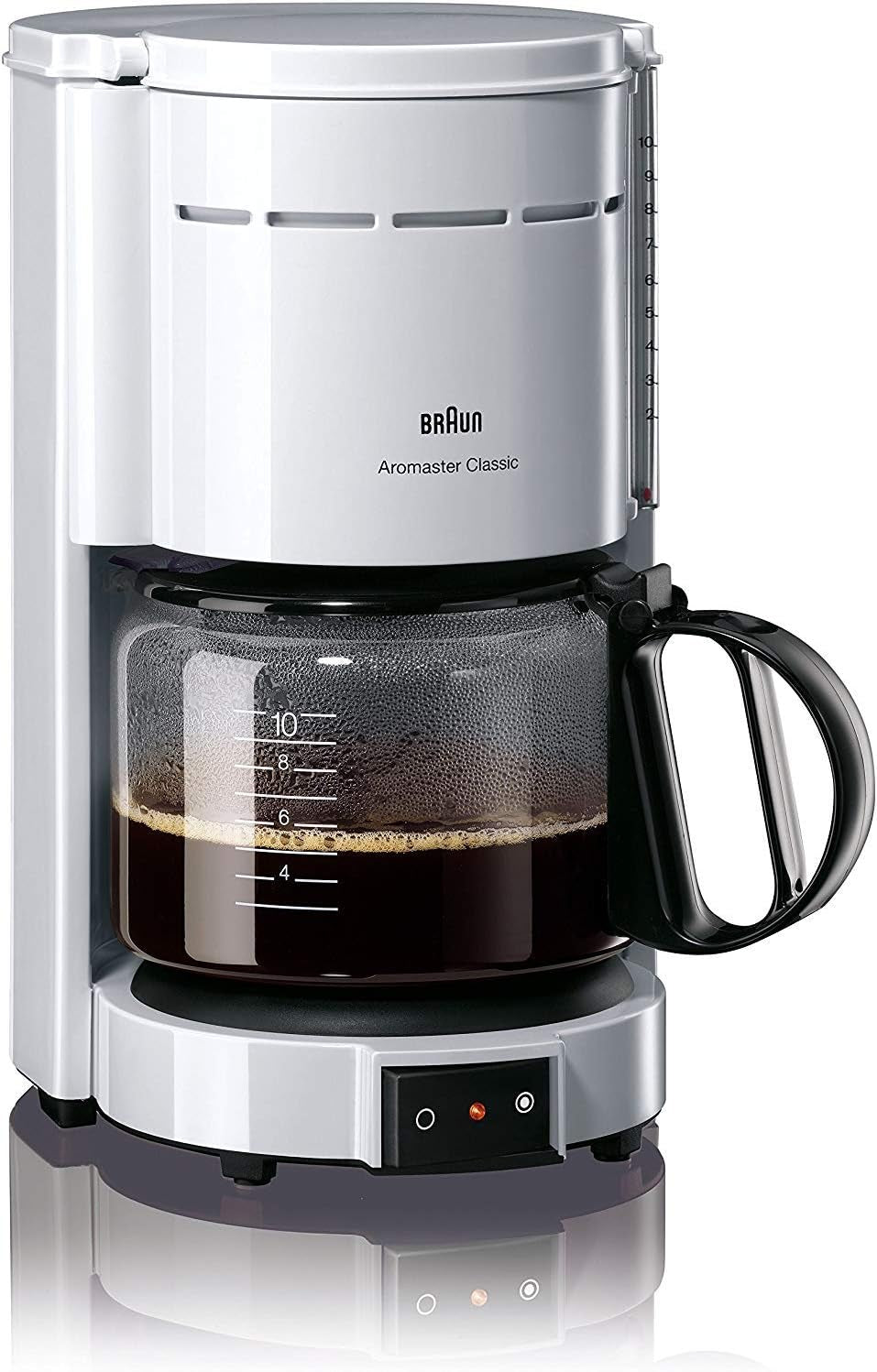 Machine à expresso Braun KF 47 BK - Machine à expresso avec filtre et carafe en verre pour café filtre classique, café aromatique grâce au système OptiBrew, système anti-goutte, arrêt automatique, noir