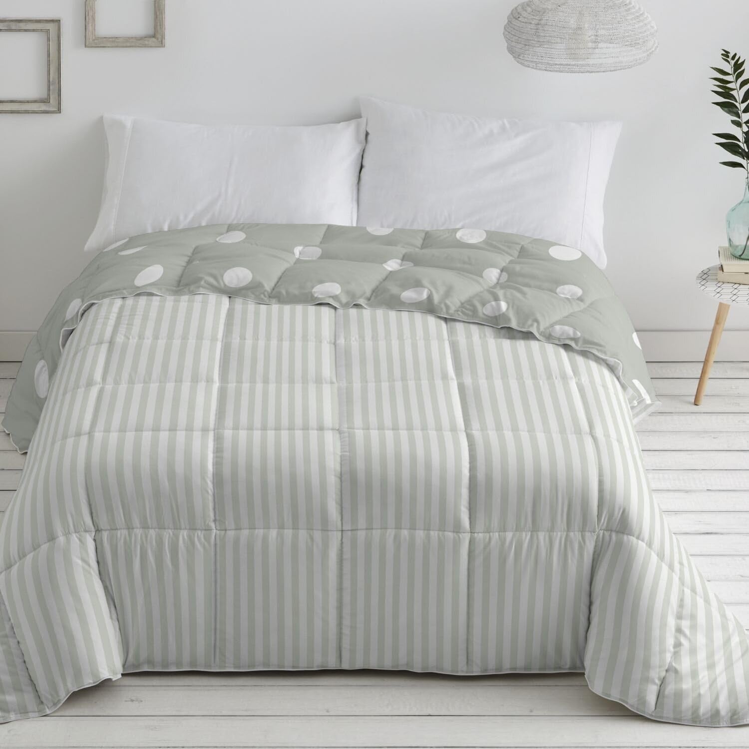 Couette couette synthétique vert menthe Ancho 150 à 160 cm Couettes et couettes Naty Shop