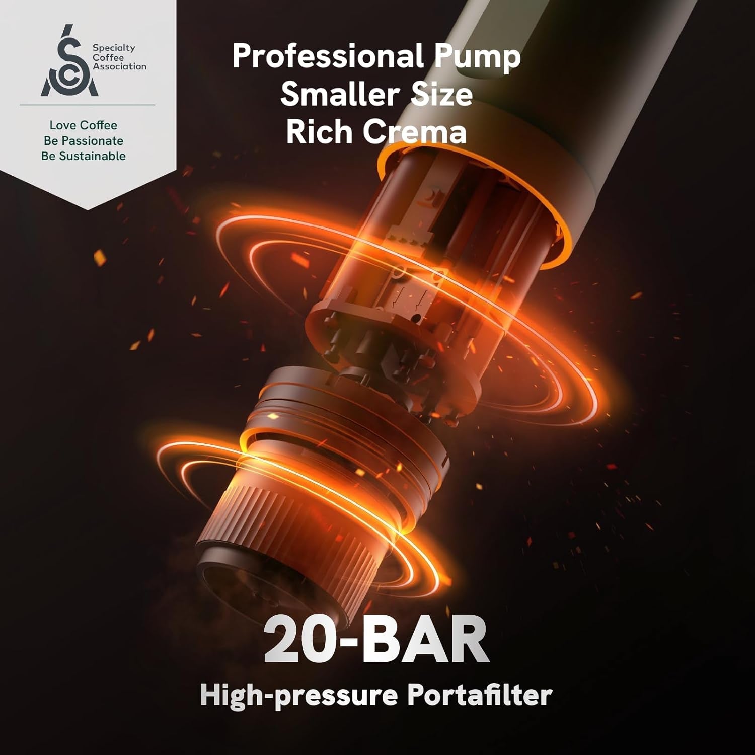 Machine à expresso électrique portable OutIn Nano, cafetière de camping, auto-chauffante USB-C, compatible avec le café moulu et les capsules NS