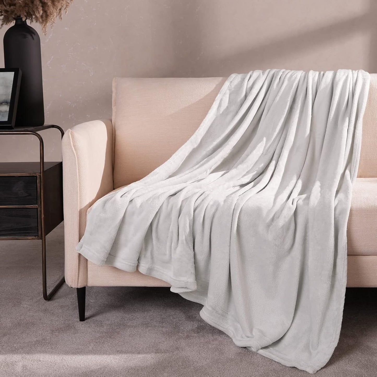 Couvre-lit polaire ultra doux Brentford's, gris argenté, grand lit double - 150 x 200 cm Lits et couvertures Beuche den Brentfords-Store