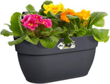 elho Vibia Campana Easy Hanger M 36 - Pot pour balcon et extérieur - Ø 36,0 x H 26,5 cm - Noir/Anthracite