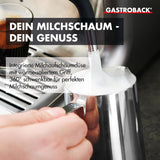 Machine à expresso GASTROBACK avec moulin comprenant pot à lait, presse-agrumes et porte-filtre en acier inoxydable - Machine à expresso Barista avec mousseur à lait - Machine à expresso avec 30 réglages de mouture
