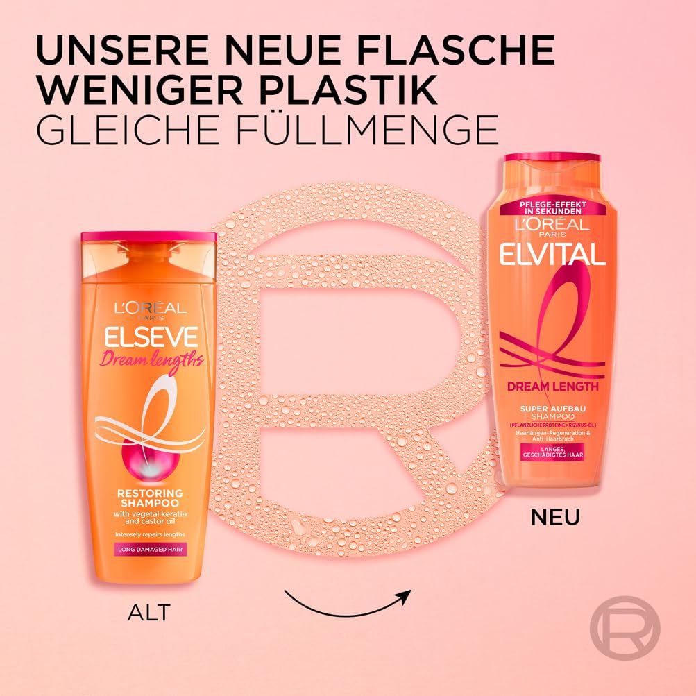 L'Oréal Paris Elvital Dream Length Super Building Shampoo, pour des cheveux longs de rêve L'Oréal Douche et Bain