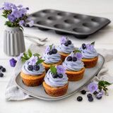 Zenker 12Er Muffinform Energy, Premium-Backform, Für Köstliche Kuchen, Verkürzt Die Backzeit Um Bis Zu 20% (Farbe: Silber/Anthrazit), Menge: 1 Stück, Hellgrau Und Dunkelgrau Moules et plaques pour la pâtisserie Naty Shop