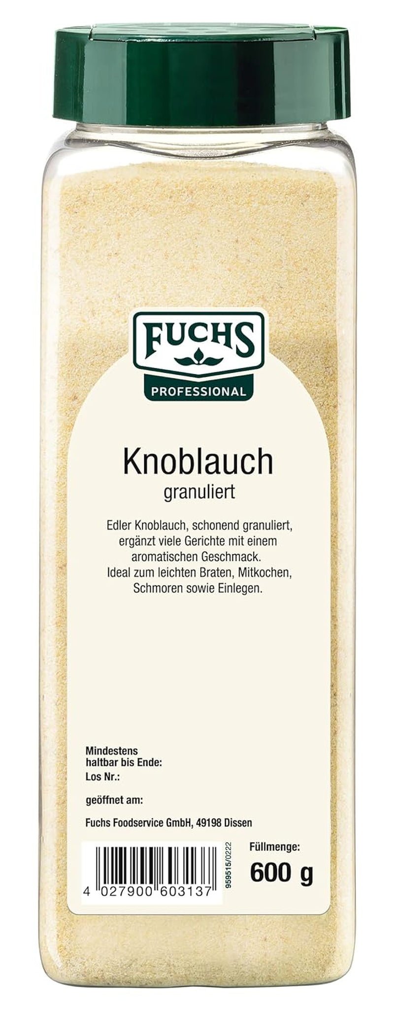 Fuchs Gewürze Knoblauch granulé, 600 g