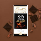Chocolat Lindt | Barre EXCELLENCE 85% Cacao | 100g | Chocolat Extra Noir | Vegan Chocolate Bar