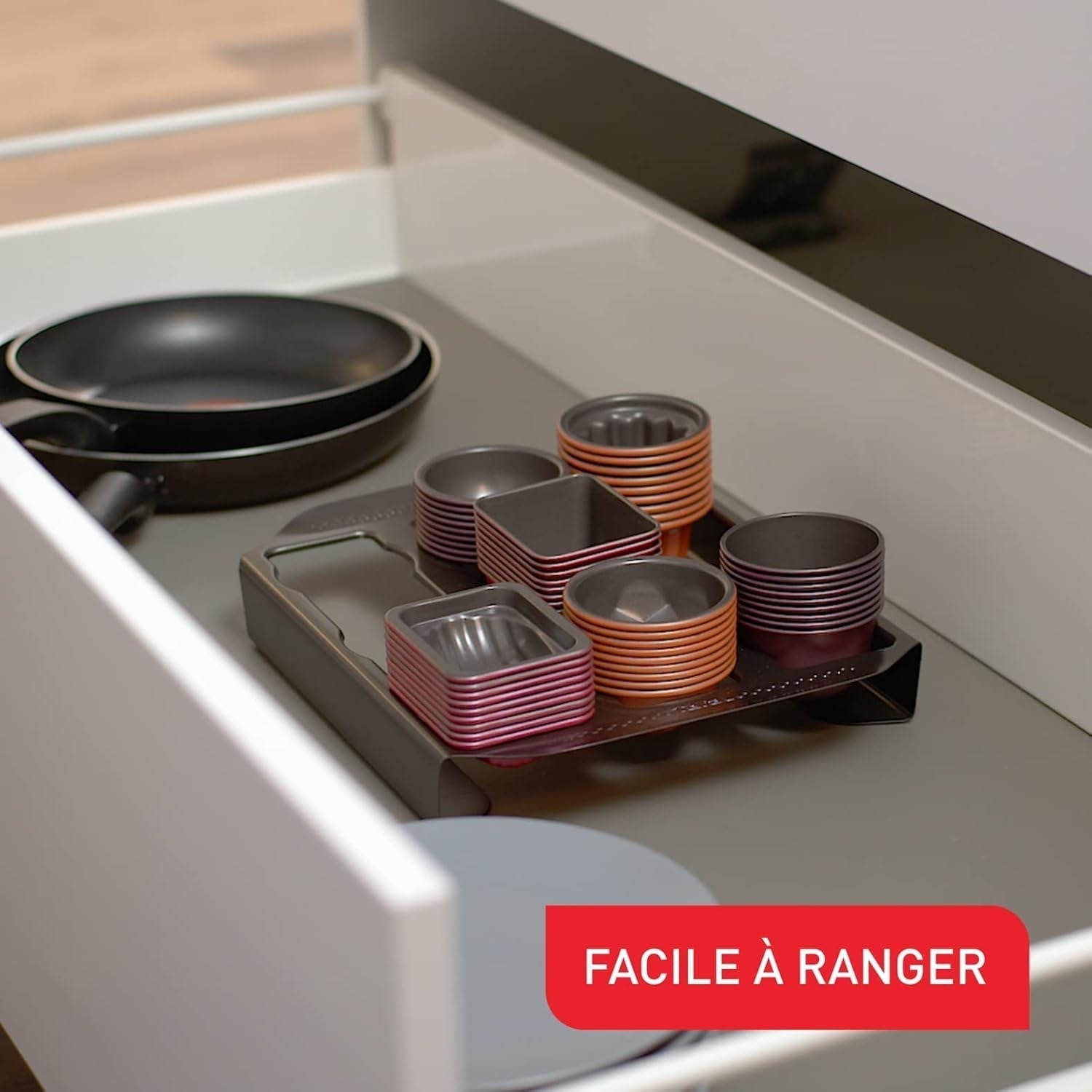 Tefal Creabake J3089304 3 Stück Brioche-Backform Antihaft-Beschichtung, Leicht Entnehmbar, Stapelbar, Einfache Austellung, Backform Moules et plaques à pâtisserie Naty Shop