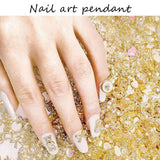 50 pièces de breloques à ongles dorées, breloques brillantes 3D pour nail art, strass pour ongles en perles, breloques pour ongles en strass, breloques pour ongles en strass, accessoires de nail art DIY, pour femmes filles