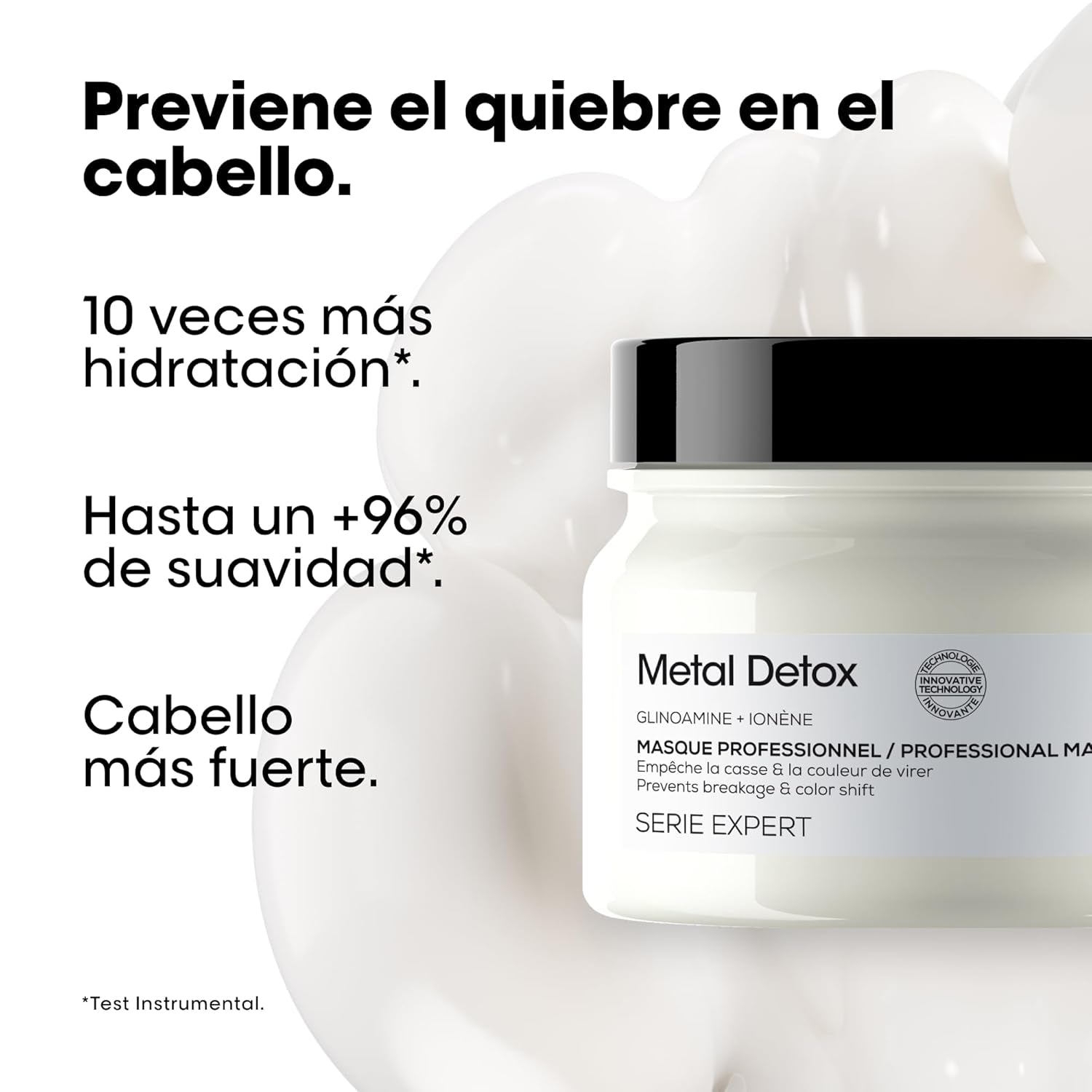 L'Oréal Professionnel Masque Restructurant Professionnel pour tous types de cheveux, aide à réparer les dommages et à restaurer la force des cheveux, Absolut Repair Molecular, 150 ml Naty Shop Hair Mask