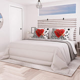 PETTI Artigiani Italiani - Couette d'hiver pour lit double, maxi, monochrome, double face, blanc, gris, 100% Made in Italy Couettes et couettes Naty Shop Gris Taille lit 140X200 : [Couette 240 X 260 Cm]
