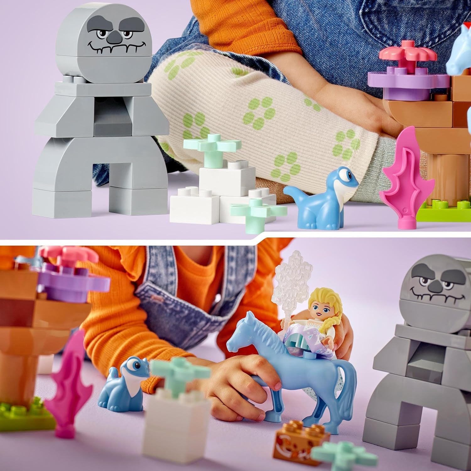 LEGO DUPLO | Disney ELSA et Bruni dans la forêt enchantée, La Reine des Glaces, jouet à 4 figurines pour les enfants de 2 ans, cadeau préscolaire pour les filles et les garçons de 2 ans et plus, basé sur les ensembles de construction La Reine des Neiges 2 10418 Beuche den LEGO-Store