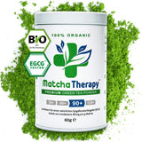 Thérapie Matcha 30+ | Poudre de thé Matcha biologique | 60g | Avec une teneur vérifiée d'au moins 30 mg/g de catéchine EGCG | Soutient le système immunitaire et les niveaux d'énergie | Qualité cérémoniale | Thé vert du Japon