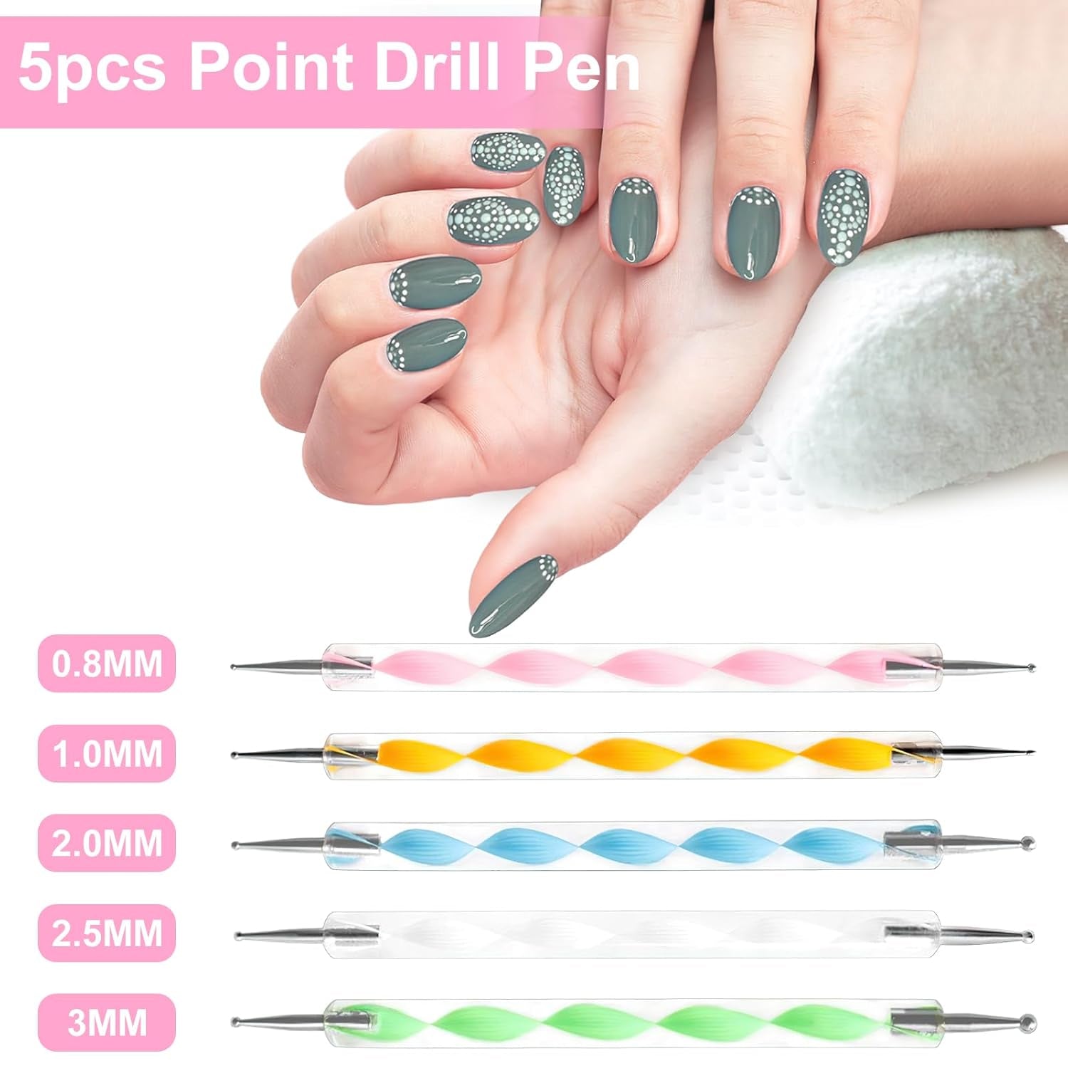 53 autocollants de perles, ensemble de pinceaux et de décorations pour nail art, 15 pinceaux, 5 stylos à points, strass, or noir pour l'art de l'art, les paillettes, les travaux d'art et les ensembles de décorations