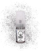 Spray alimentaire pailleté comestible NEW SILVER SHIMMERING Pompe 5G à poudre métallique pour une décoration rapide et efficace de gâteaux, crèmes, gelées, pralines, décorations en chocolat et sucre