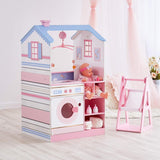 Olivia'S Little World Teamson Kids 18 pouces bébé poupées en bois maison de poupée double face chambre d'enfant TD-11460W Maisons de poupées Naty Shop