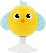 Chicco coffret repas Dou Dou, set bavoir, jouet chaise haute avec ventouse en forme de poulet mignon, avec deux hochets colorés, facile à attraper à partir de 6 mois Jouets pour bébés Naty Shop