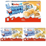 Kinder Happy Hippo Noisette - Spécialité Gaufrettes Croquantes au Lait et Crème de Noisettes - Bonbons Carnaval et Mardi Gras - 1 paquet contenant 5 barres individuelles de 20,7 g chacune