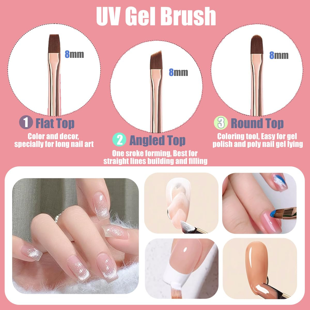 10 pièces Nail-Art-Pinsel, Nagel-Gel-Nagellack-Malpinsel, Zeichenstift, Nagel-Liner-Pinsel et Nagel-Dotting-Stift pour Gel-Nagellack, DIY, Manucure, Salon Zu Hause