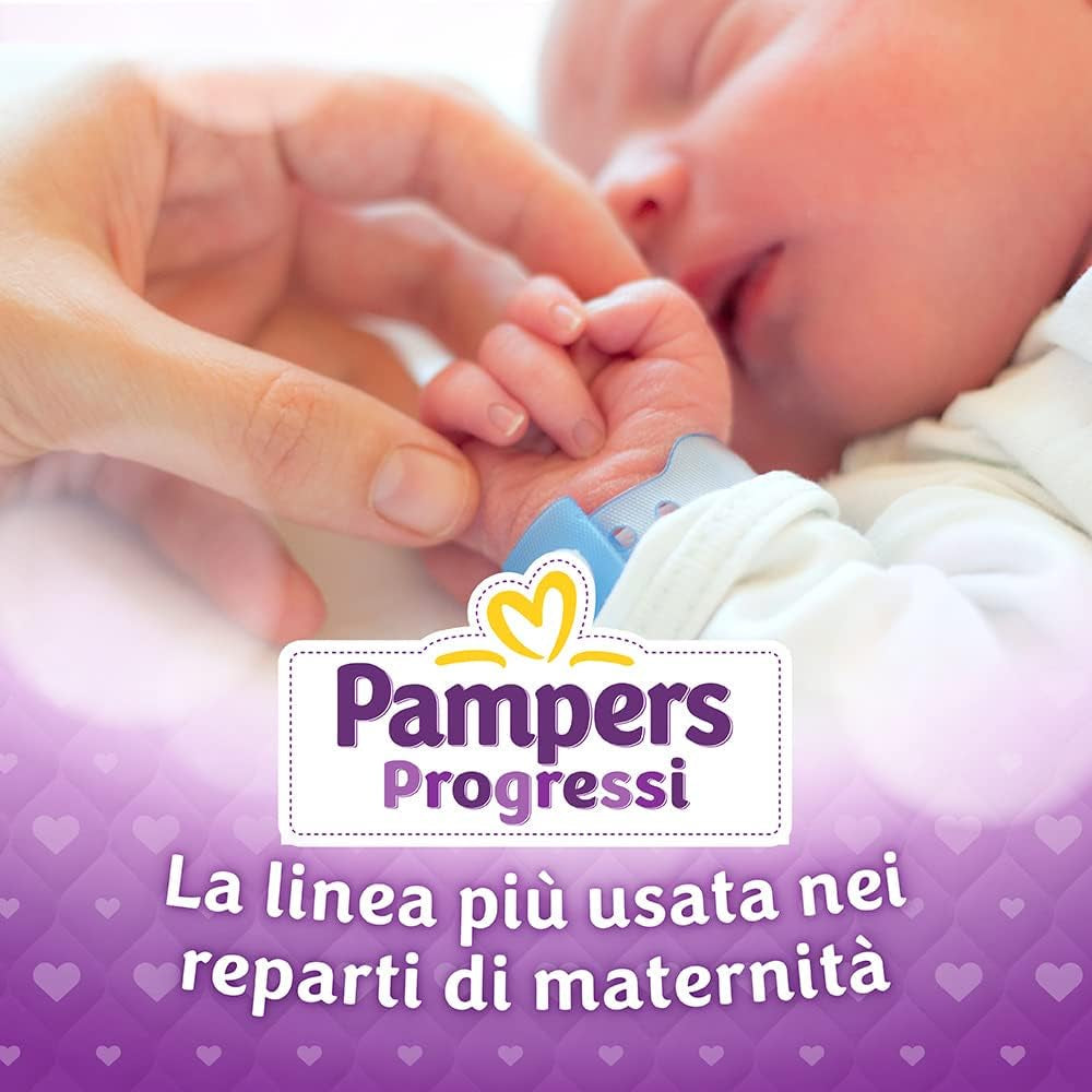 Couches Pampers Progressi & Fit Prime Midi, format court, 162 couches, taille 3 (4-9 kg), abonnement en ligne à la salle de sport pendant 1 mois en cadeau