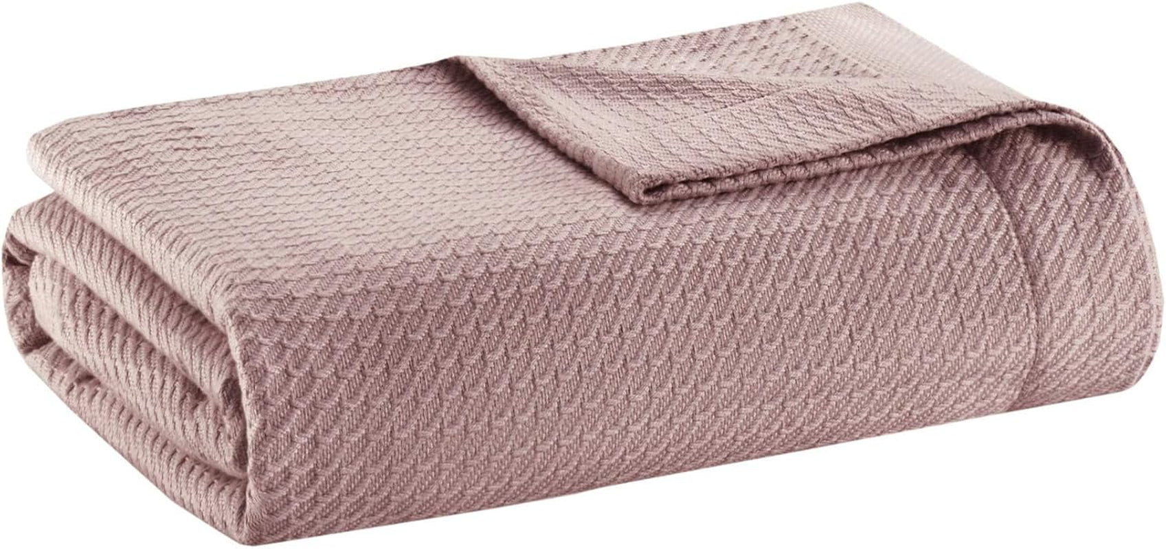 Madison Park Couverture confortable 100 % coton égyptien respirant, tricot de qualité supérieure, housse légère de luxe pour lit, canapé et lit double/queen Rose Naty Shop Couettes et édredons Rose Full/Queen