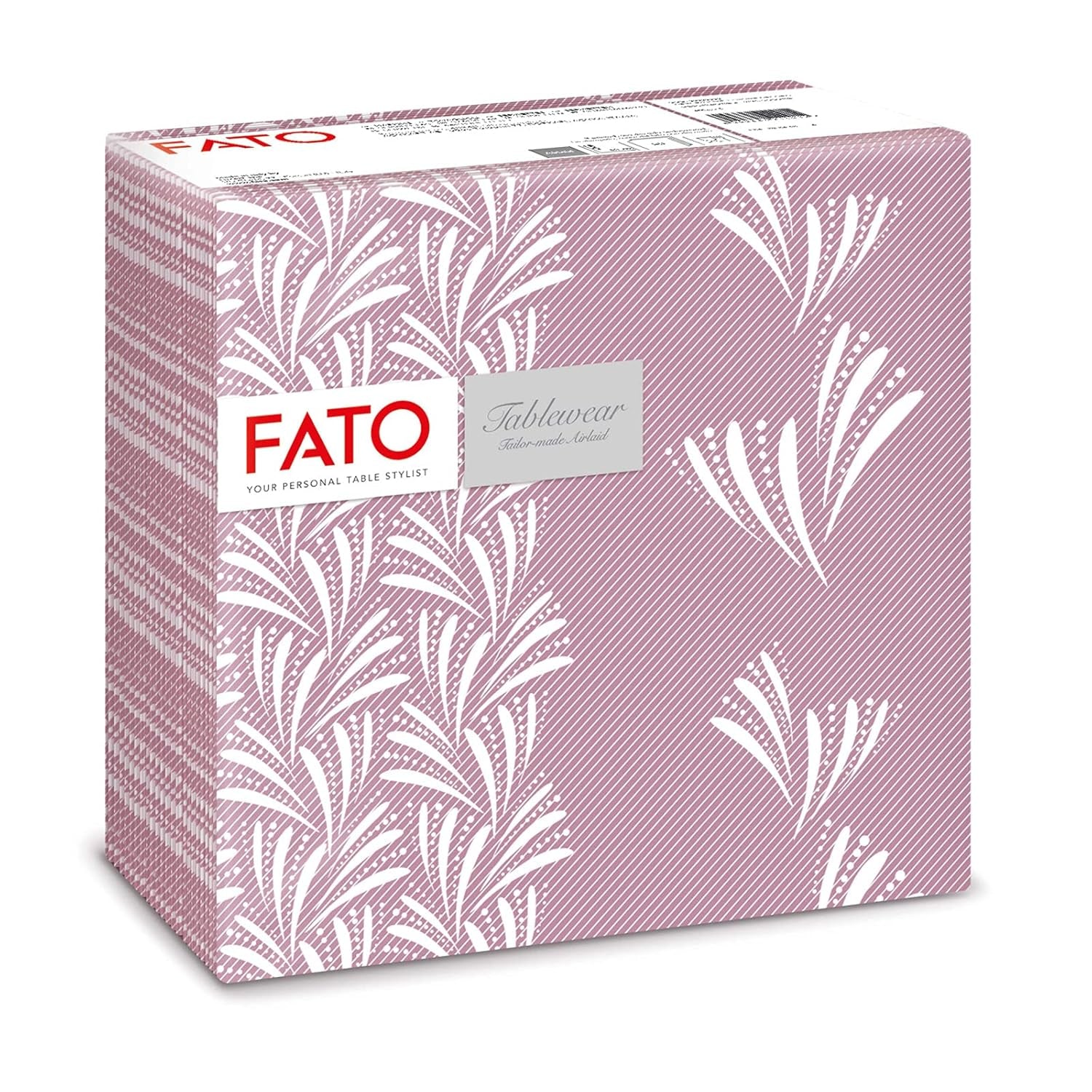 Fato - Serviettes en papier sec, airlaid, effet textile, paquet de 50 serviettes, 40X40 pliées en format 4, Tropicana Decor