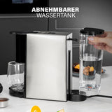 Machine à expresso multicapsules Princess 4 en 1 - 1450 watts, capsules, dosettes, café moulu, sans BPA, 249450, 01.249450.01.001, noir, argent