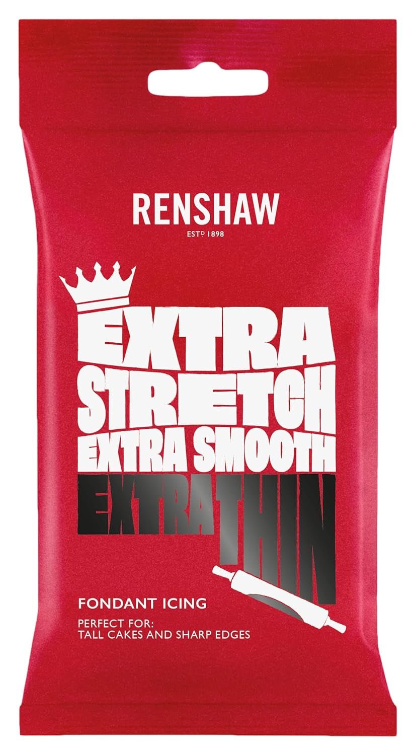 Extra Fondant Noir 1kg - Fondant extra élastique au goût de vanille, parfait pour recouvrir les gâteaux - Noir - 1 kg Pâte à sucre Naty Shop Single