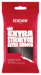 Extra Fondant Noir 1kg - Fondant extra élastique au goût de vanille, parfait pour recouvrir les gâteaux - Noir - 1 kg Pâte à sucre Naty Shop Single