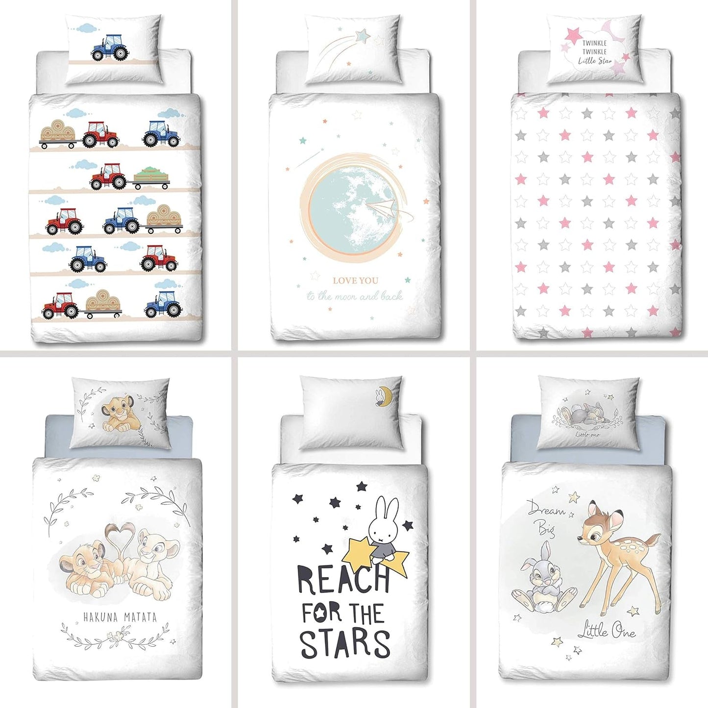 Linge de lit enfant, lapin et étoiles, coton Linge de lit - enfant Naty Shop