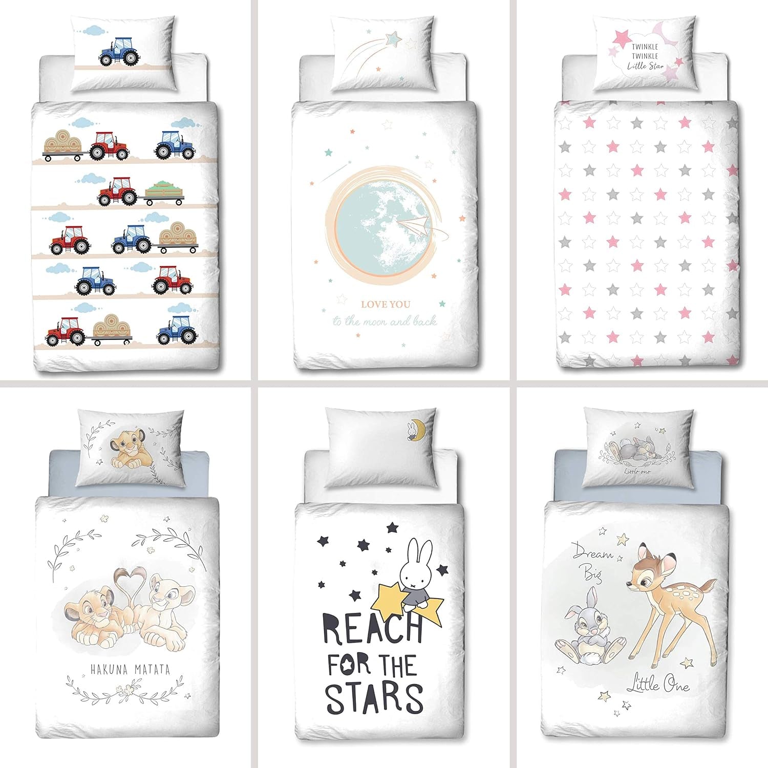 Linge de lit enfant, lapin et étoiles, coton Linge de lit - enfant Naty Shop