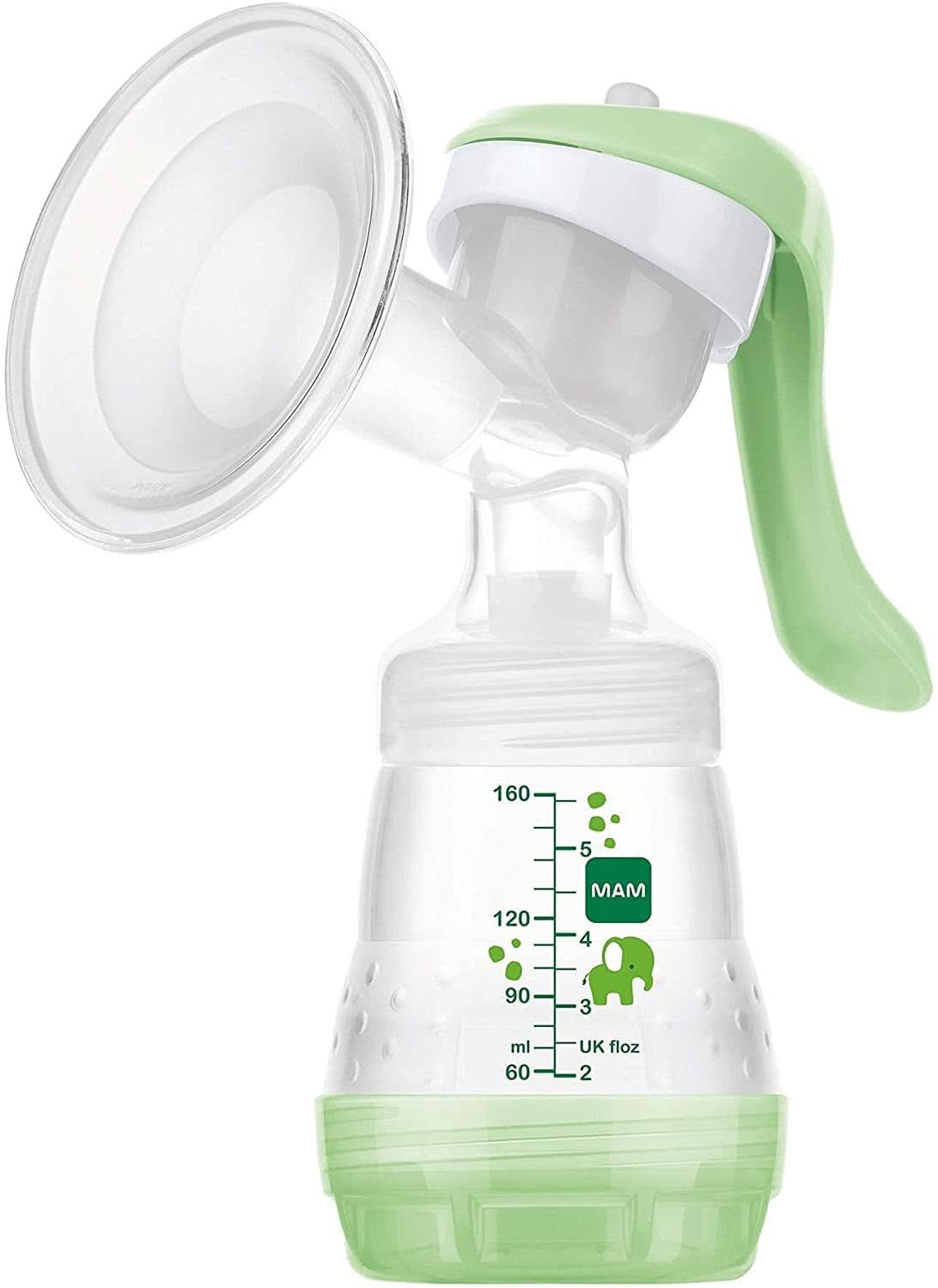 Tire-lait manuel MAM - tire-lait confortable et compact pour le lait maternel qui comprend 1 biberon anti-colique Accessoires MAM Easy Start Alimentation et Allaitement Bebe Naty Shop Tire-lait manuel compact