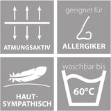 Traumnacht Cosy - Parure de lit 4 saisons, 1 X parure divisible 135 X 200 et 1 X oreiller 80 X 80 Cm, certifié Öko Tex, blanc, développé en Allemagne, (pack de 2) Couettes et couettes Naty Shop