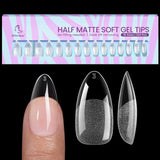 Btartbox Faux-ongles en amande extra courts - Gel à couverture complète X Soft XS - Semi-mat préformé pour salon d'ongles larges 320 pièces