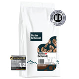 Issu de plus de 175 ans d'expérience : Schwiizer Schüümli Swiss Schümli en grains 1 kg – Torréfaction légère pour un café Schümli fin, crème parfaite, intensité 2/5, acidité 1/5 – pour un vrai plaisir de café