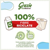 Papier toilette naturel Grazie, Econatural, 56 rouleaux, papier toilette recyclé Fibrepack, 100 % écologique, respectueux de l'environnement, certifié Ecolabel et recyclé FSC, fabriqué en Italie