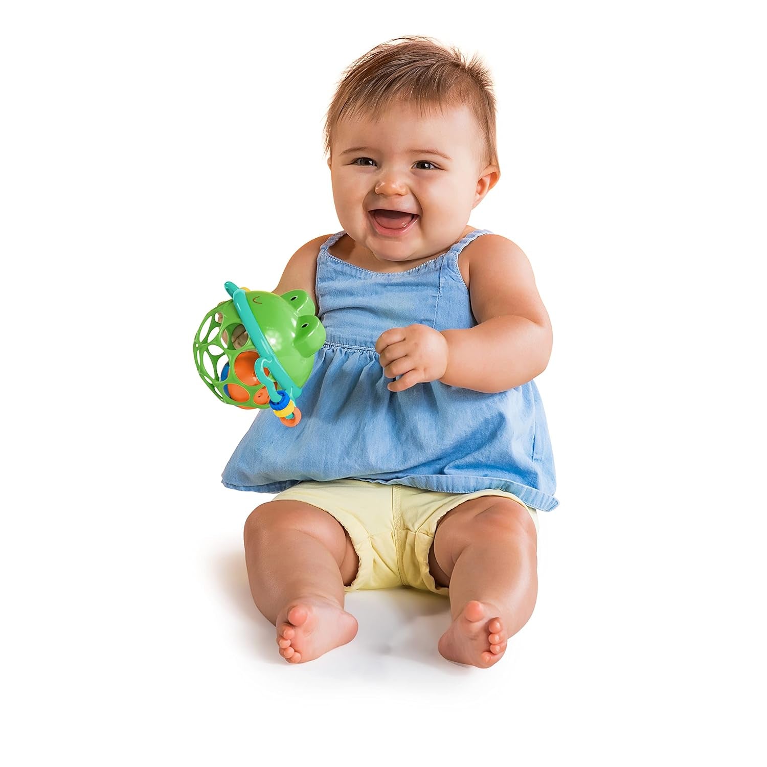 Bright Starts Little Shakers Coffret cadeau 6 pièces – Hochets et anneaux de dentition pour bébé sans BPA, faciles à attraper, unisexe pour nouveau-né +