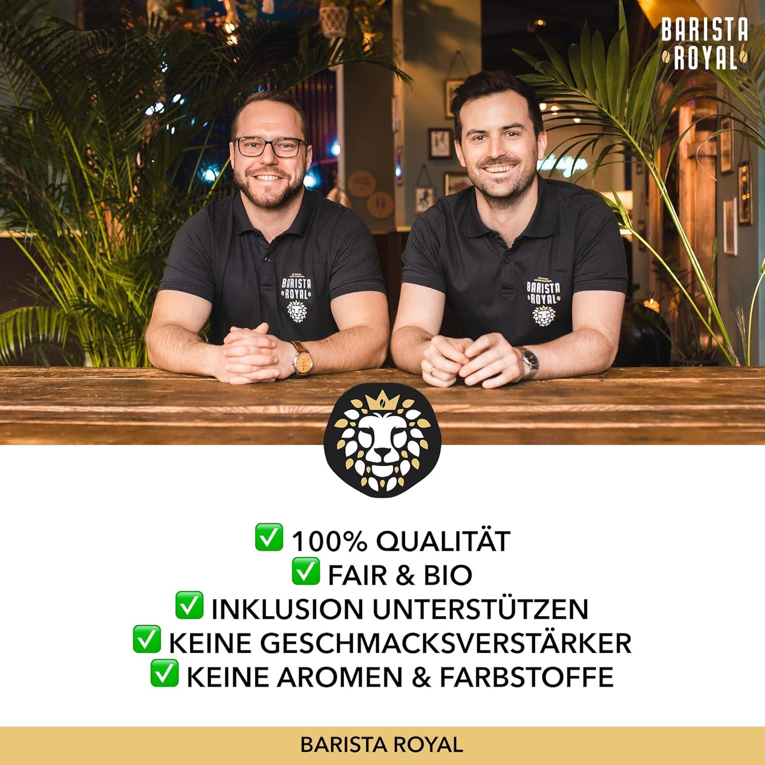 BARISTA ROYAL Bio Kaffeebohnen 1kg "Sélection Spéciale" | Frische Kaffeebohnen direkt gehandelt | 70 % Arabica, 30 % Robusta Café Ganze Bohnen | Idéal pour les machines entièrement automatiques et à filtre