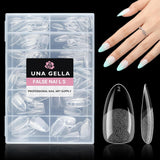 Ballerine Gel Ongles Conseils 216 pièces 12 Tailles Doux Gel Ongles Couverture Complète Ongles Extension Ensemble Semi Mat BRICOLAGE Home Art